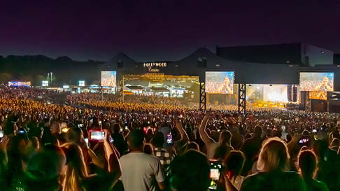 night time photo of amphitheatre